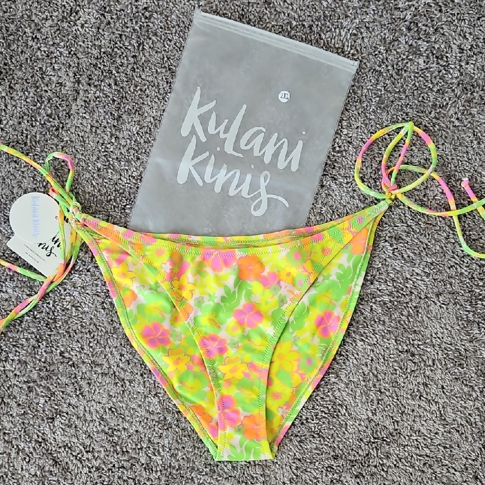 Kulani Kinis Neon Floral Bikini Bottom
